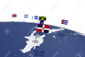 Los emojis pueden verse diferentes en todas las plataformas. Bandera De La Republica Dominicana Bandera De Pais Con Asta De Bandera Cromada En El Mapa Mundial Con Fronteras De Paises Vecinos Representacion De La Ilustracion 3d Fotos Retratos Imagenes Y Fotografia