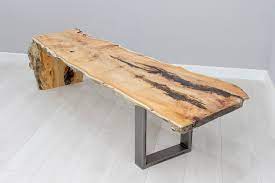Wood coffee table yew handcrafted. Live Edge English Yew Slab Coffee Table Bespoak Interiors