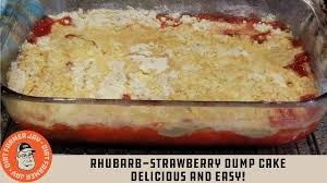 Sprinkle evenly with sugar and cornstarch. Rhubarb Strawberry Dump Cake Delicious And Easy Youtube