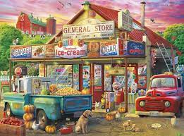 Some puzzle games can be addicting. Amazon Com Buffalo Games Country Store 1000 Piece Jigsaw Puzzle Toys Games