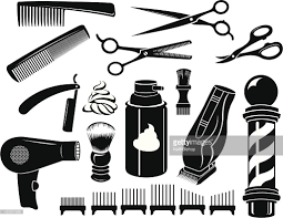 Hairdresser beauty parlour hair dryers , beauty png clipart. Vector Art Barber Shop Tools And Equipment Scissors Comb Barber Shop Graphic Illustration Barber