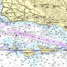 California Santa Barbara Nautical Chart Decor