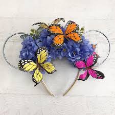 Will you be adding these floral ears to your minnie mouse ears collection? Butterfly Floral Mickey Mouse Ears Minnie Mouse Ears Spring Etsy