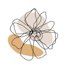 Contour line drawing flower of magnolia. Art Flower Line Modern Vector Images Over 30 000