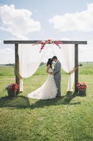 Rustic Chic Outdoor Family Farm Wedding With Pops Of Pink Farm Wedding Ceremony Farm Wedding Diy Wedding Arch