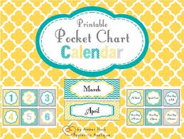 Classroom Calendar In Yellow Teal And Gray New Classroom