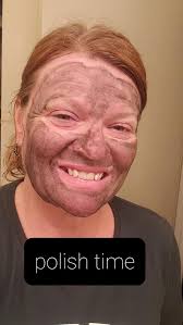 Hey there. So I wanted to show you one of my favorite products! Its the  Charcoal Trio and it comes with a charcoal bar soap, a face polish and a  mask. I