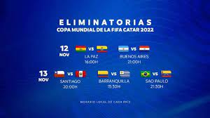 El jueves se disputará el grueso de los . Eliminatorias Sudamericanas Partidos Y Horarios Y Tv De La Jornada 3 As Com