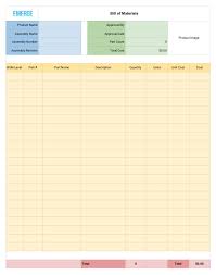 Download a bill of materials template to use in excel. A Bill Of Materials Template For Manufacturers Emerge App