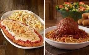 Dip chicken in breadcrumb mixture and then in milk remove and drain chicken. Olive Garden Unveils Giant Italian Classics Promotion People Com