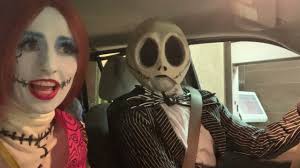 THIS IS HALLOWEEN! DRIVE THRU THE NIGHTMARE BEFORE CHRISTMAS Jack & Sally!  HALLOWEEN 2019