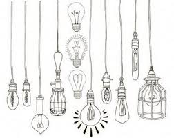 Black And White Light Bulb Border Printable Label Clipart Tabs Art Journal Graphic Border Etsy Light Bulb Art Drawing Light Bulb Art Light Bulb Drawing