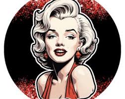 10” Marilyn Red Black Sign, Miss Monroe Sign, Vintage Look Sign, Home  Decor, Metal Sign, The Ritzy Cactus