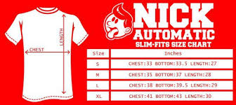 Size Chart Nick Automatic The Tee Crumble