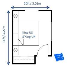 At a minimum, a bedroom should be 10 x 12 feet for a king size bed; 17 Best Master Bedroom Size And Layout No Ensuite Ideas Bedroom Size Bedroom Layouts Small Bedroom Layout