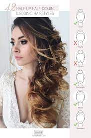 As you can see, not doing anything makes me look like a potato :p. 71 Perfect Half Up Half Down Wedding Hairstyles Wedding Hair Down Wedding Hairstyles For Long Hair Wedding Hairstyles Medium Length