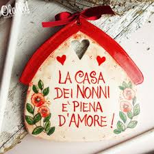 Targhetta Da Appendere La Casa Dei Nonni E Piena D Amore Olalla Lavoretti Invernali Nonni Filastrocche Festa
