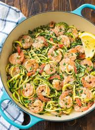 Healthy Shrimp Scampi With Zucchini Noodles A Skinny Version Of The Classic Easy Shrimp Pasta Dis Shrimp Recipes Healthy Zoodle Recipes Healthy Shrimp Scampi