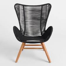 Black Nautical Rope Rapallo Outdoor Butterfly Chair World Market Butterfly Chair Beach Chair Umbrella Teal Accent Chair