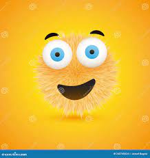 Smiling Surprised Hairy Ball Emoji with Pop Out Wide Open Eyes on Yellow  Background - Vector Design Concept for Instant Messaging Stock Vector -  Illustration of eyes, laugh: 242745024