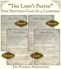 The Best The Lord S Prayer In Spanish Printable And Latin English And French The Natural Homeschool The Lords Prayer English Prayer Our Father Prayer