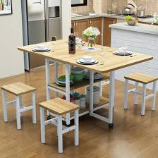 Industrial drop leaf dining table folding space saving storage space bar kitchen. Folding Dining Room Table Wild Country Fine Arts