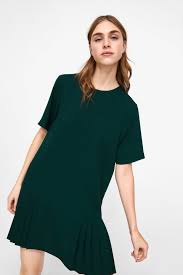 Image 2 Of Pleated Dress From Zara Pleated Dress Dresses Short Sleeve Dresses