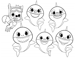 These shark coloring pages printable will develop your child's creative skills. Pinkfong And Baby Shark Family Coloring Page Free Printable Coloring Pages For Kids