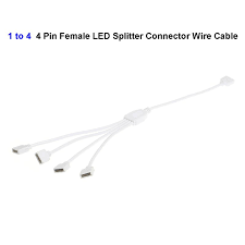 4 Pin 1 To 2 3 4 Female Splitter Connector Cable Adapter For Smd 5050 3528 Rgb Led Strip Light Connector Led Strip Lighting Strip Lighting Rgb Led Strip Lights