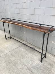 Live Edge Black Walnut 6 Foot Sofa Bar Table Etsy Industrial Livingroom Wood Table Entryway Tables
