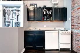 150 Sullivan Street Nyc Studio Apartment Kitchen With The Shower In The Kitchen Oak Kitchen Cabi Painting Kitchen Cabinets Kitchen Cabinets Painting Cabinets