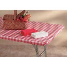 Table Cloths With Elastic So They Won T Blow Away In The Wind Fitted Table Cover Table Covers Vinyl Table Covers
