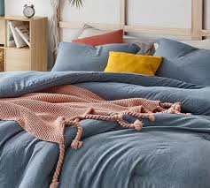 See more ideas about navy bedding, bedroom inspirations, organic duvet covers. Oversized Navy Blue Twin Queen Or King Comforter With Matching Pillow Shams Designer Xl Bedding Baltic Navy Design