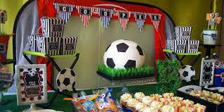 Throwing a soccer party is a great theme for a kiddo who loves soccer. Kara S Party Ideas Kickin Soccer Birthday Party Planning Decor Ideas Cake Idea