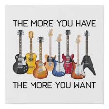 Guitar Lovers The More You Have The More You Want Faux Canvas Print Zazzle Com Canvas Prints Guitar Lovers Guitar