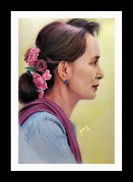 Day 23🌹🌹🌹 သံမဏိနှင်းဆီ “Not just a portrait, but a reflection of  strength, peace, and hope — Daw Aung San Suu Kyi. 💖” #myanmar #art  #drawing #DawAungSanSuuKyi #TheLady