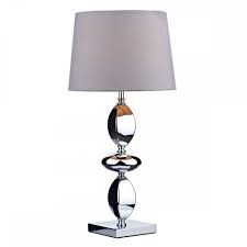 Table lamp shades can also be used. Table Lamp Large Chrome With Shade Lighting Company Uk