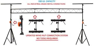 15 Crank Up Dj Light Stand Heavy Duty Truss Led Lighting System 11 6 Height New Advanced Wing Nut Connection System Walmart Com Walmart Com