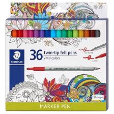 Staedtler Twin Tip Felt Marker Pens 36ct In 2020 Marker Pen Staedtler Marker Art