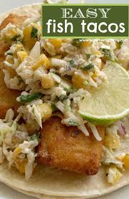 Maybe you would like to learn more about one of these? Easy Fish Tacos Fish Taco Recipe Easy Fish Tacos Made With Convenient Frozen Crispy Fish Sticks A Fish Tacos With Cabbage Easy Taco Recipes Easy Fish Tacos