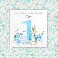 10 x personalised 1st birthday children invitations or thank you cards. Personalised 1st Birthday Card First Birthday Card Peter Etsy 1st Birthday Cards First Birthday Cards Birthday Cards For Son