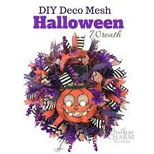 You don't need to spend a fortune on a wreath when you can pick up the supplies at the dollar store. How To Make A Deco Mesh Halloween Wreath With Sign Southern Charm Wreaths