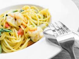 Spaghettis Aux Crevettes Et Curry Recette Spaghetti Aux Crevettes Recettes De Cuisine Spaghetti