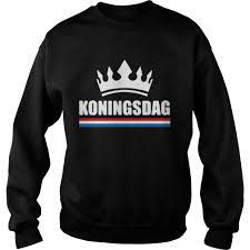 Al kennen we als land een koning én een koningin: Oranje Koningsdag Met Kroon Grote Maten Shirt Hoodie Sweater