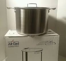 All Clad 12 Quart Stock Pot Stainless Thomas Keller Edition In Box With Lid New All Clad Stock Pot Stainless