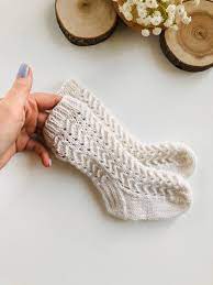 Excited To Share This Item From My Etsy Shop Knit White Baby Socks Knitted Wool Leg Warmers Baby Baby Socks Knitting Pattern Baby Boy Socks Baby Girl Socks