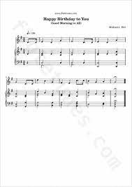 Select the image of the song below for there is also a solo version of happy birthday for flute that is written in a lower range and in the easier key of c. Happy Birthday To You M J Hill Free Flute Sheet Music Flutetunes Com