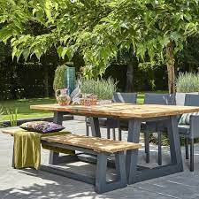 table ovada table de jardin bois table jardin metal table exterieur