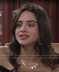 Sasha calle joins the young and the restless as lola. Wornontv Lola S Shapes Necklace On The Young And The Restless Sasha Calle Clothes And Wardrobe From Tv