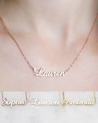 Pin By Nightmare Night On Jewelry In 2021 Name Necklace Bridesmaid Necklace Gift Bar Necklace